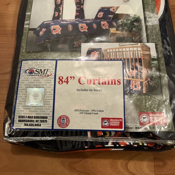 Auburn Tigers Curtain 2-Piece Matching Panel Set 63" 0r 84" Multicolor - Picture 5 of 16